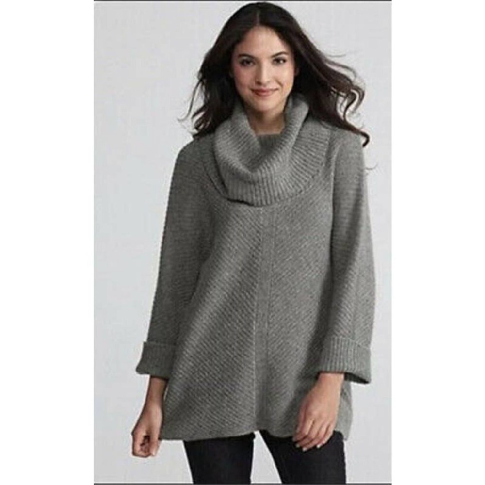 Eileen Fisher Cowl Neck Yak Wool Pullover Sweater